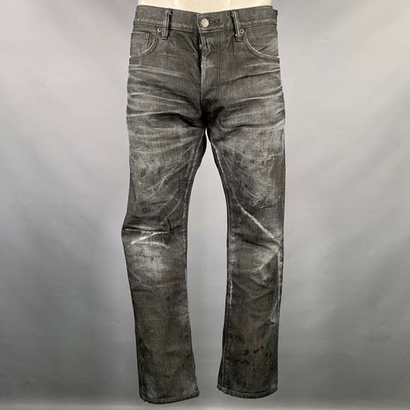FABRIC BRAND & Co. Black Selvedge Denim Button Fly Jeans - Picture 1 of 6
